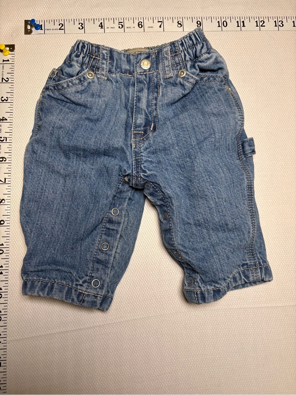 Vintage Y2K Children’s Place 1989 Lined Denim Carpenter Jeans Size 3–6 Months
